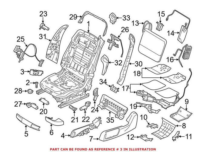 BMW Power Seat Switch = Front Driver Side 61319315937